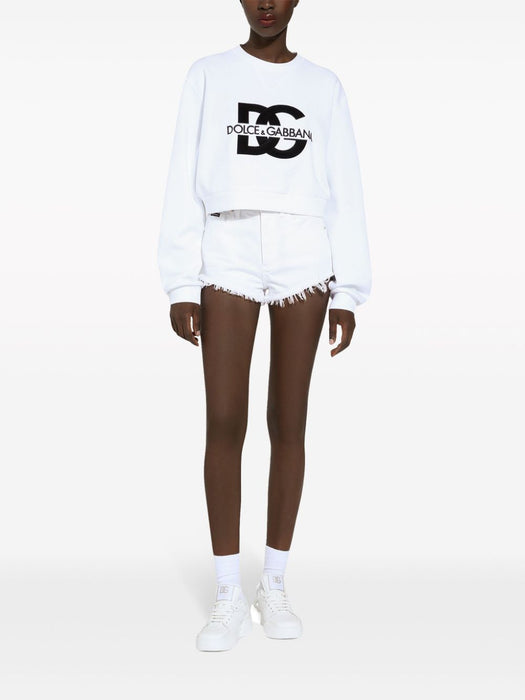 logo-print cotton-blend sweatshirt F9R55Z GDB7BW0800 DOLCE & GABBANA 