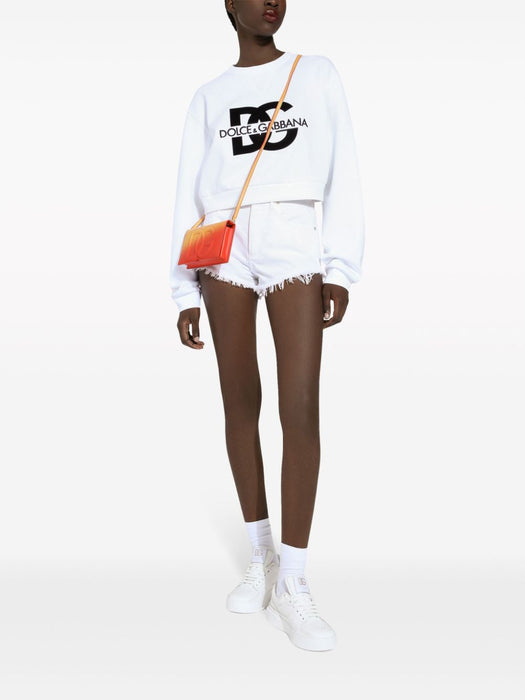 logo-print cotton-blend sweatshirt F9R55Z GDB7BW0800 DOLCE & GABBANA 