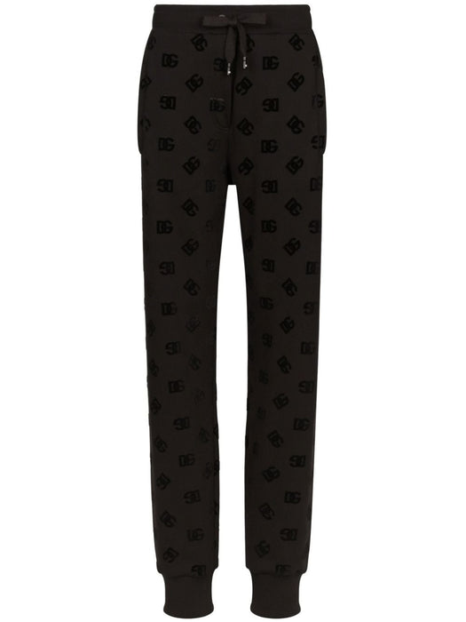 logo-flocked cotton track pants FTC25T GDB7FS9000 DOLCE & GABBANA 