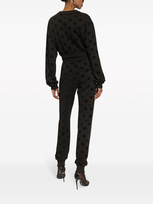 logo-flocked cotton track pants FTC25T GDB7FS9000 DOLCE & GABBANA 