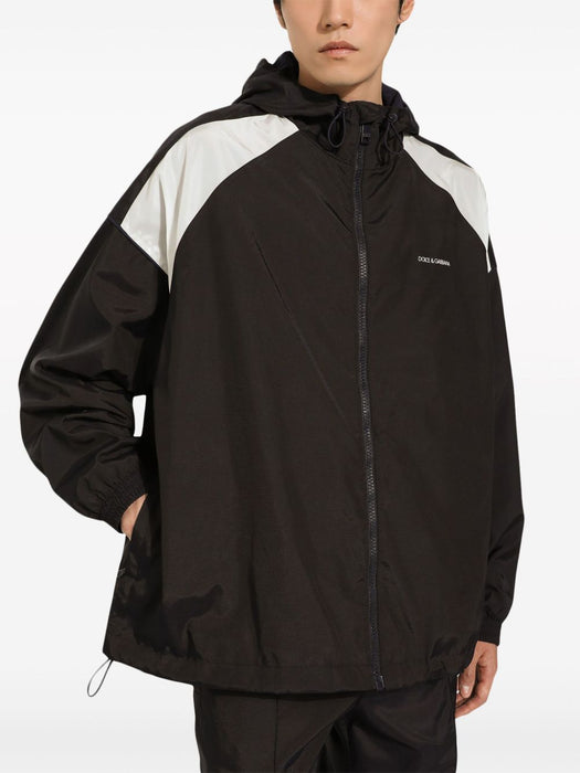 logo-print hooded windbreaker G9ARWT FUMO5B0665 DOLCE & GABBANA 