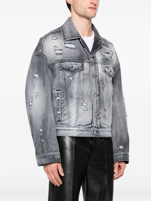 ripped-detail denim jacket G9ATRD G8KK6S9001 DOLCE & GABBANA 