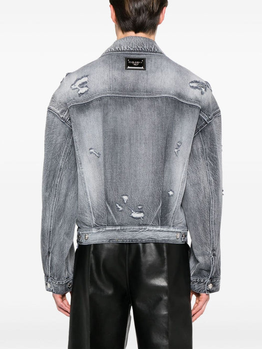 ripped-detail denim jacket G9ATRD G8KK6S9001 DOLCE & GABBANA 