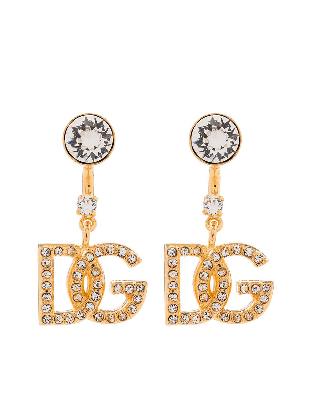 rhinestone-embellished D&G earrings WEN6L1 W1111ZOO00 DOLCE & GABBANA 