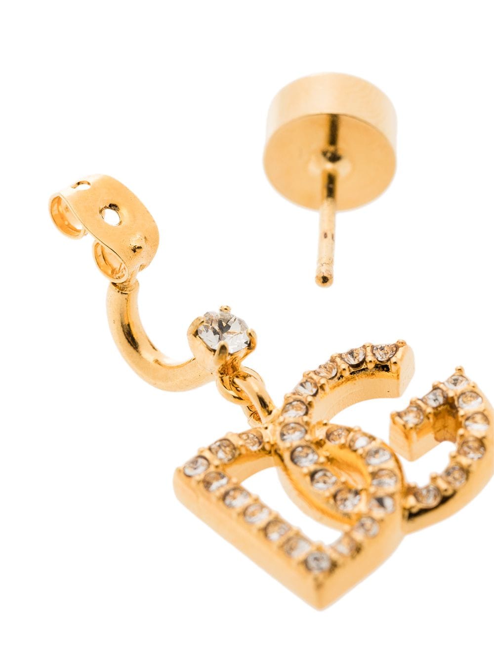 rhinestone-embellished D&G earrings WEN6L1 W1111ZOO00 DOLCE & GABBANA 