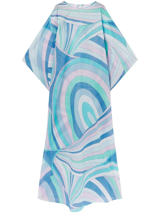 Iride-print cotton kaftan dress 4HRL46 4H754011 EMILIO PUCCI 