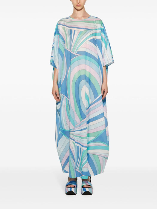 Iride-print cotton kaftan dress 4HRL46 4H754011 EMILIO PUCCI 