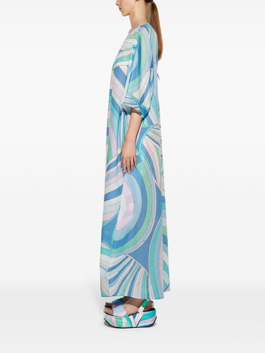 Iride-print cotton kaftan dress 4HRL46 4H754011 EMILIO PUCCI 