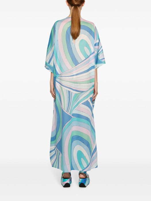 Iride-print cotton kaftan dress 4HRL46 4H754011 EMILIO PUCCI 