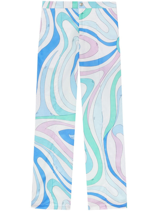 Marmo-Print cotton trousers 4HRT16 4H769004 EMILIO PUCCI 
