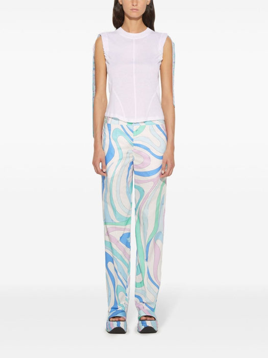 Marmo-Print cotton trousers 4HRT16 4H769004 EMILIO PUCCI 