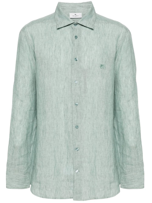 Pegaso-embroidered linen shirt MRIB0002 99TU3D6V8617 ETRO 