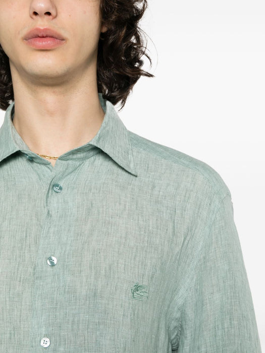 Pegaso-embroidered linen shirt MRIB0002 99TU3D6V8617 ETRO 