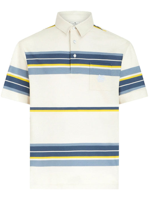 Pegaso-embroidered striped polo shirt MRMD0002 AJ207S8451 ETRO 