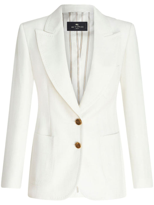 single-breasted slub blazer WRCA0009 99TUDH4W0001 ETRO 
