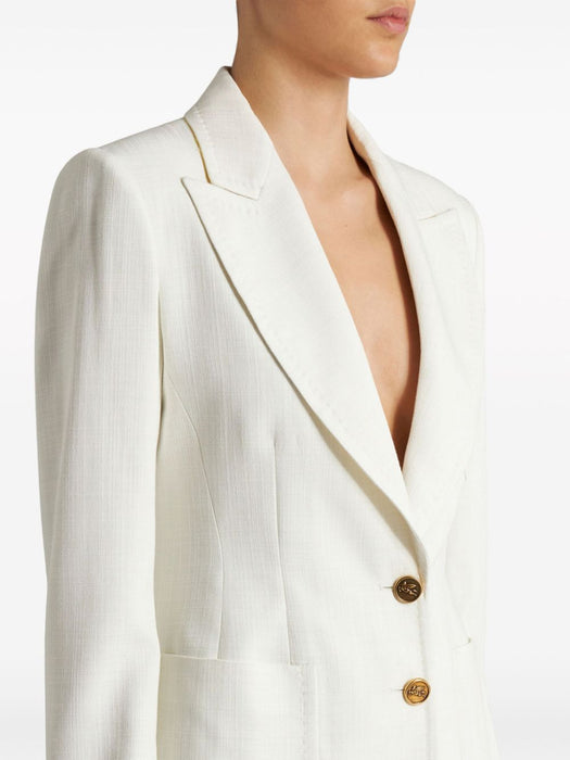 single-breasted slub blazer WRCA0009 99TUDH4W0001 ETRO 