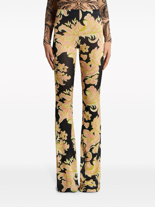 floral-print high-waisted trousers WREA0026 99IA416X0810 ETRO 