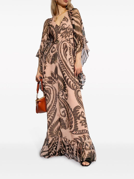graphic-print silk maxi dress WRHA0146 99SA1C5X0870 ETRO 