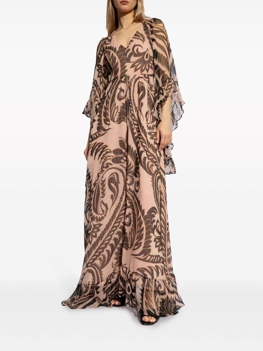 graphic-print silk maxi dress WRHA0146 99SA1C5X0870 ETRO 