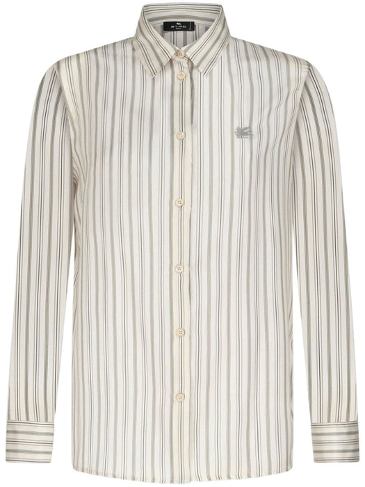 Pegaso-embroidered striped silk shirt WRIA0013 99TR149S8450 ETRO 