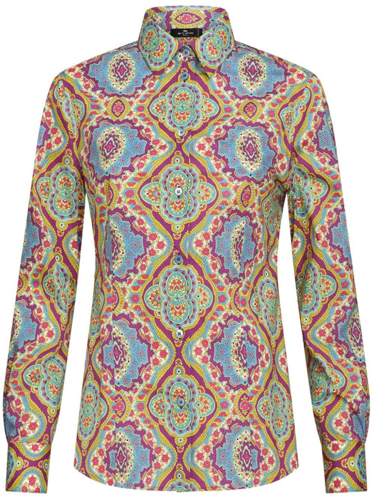 graphic-print cotton-blend shirt WRIA0020 99SAE86X0880 ETRO 