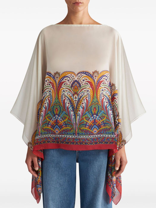 paisley-print silk tunic WRJA0027 AK027X0800 ETRO 