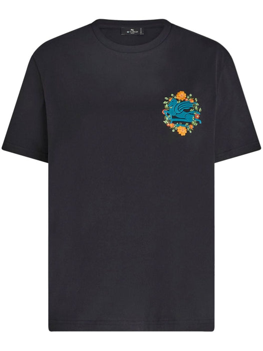 Pegaso-embroidered cotton T-shirt WRJB0006 AC036N0000 ETRO 