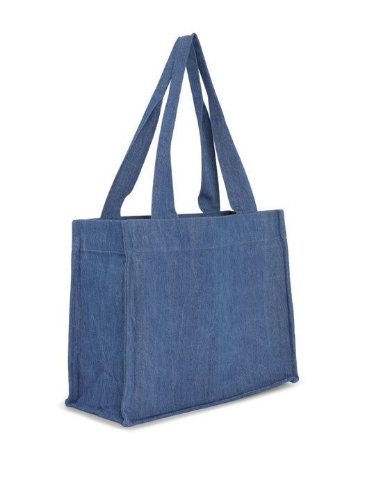 logo-embroidered denim shoulder bag A5599 630 GANNI 