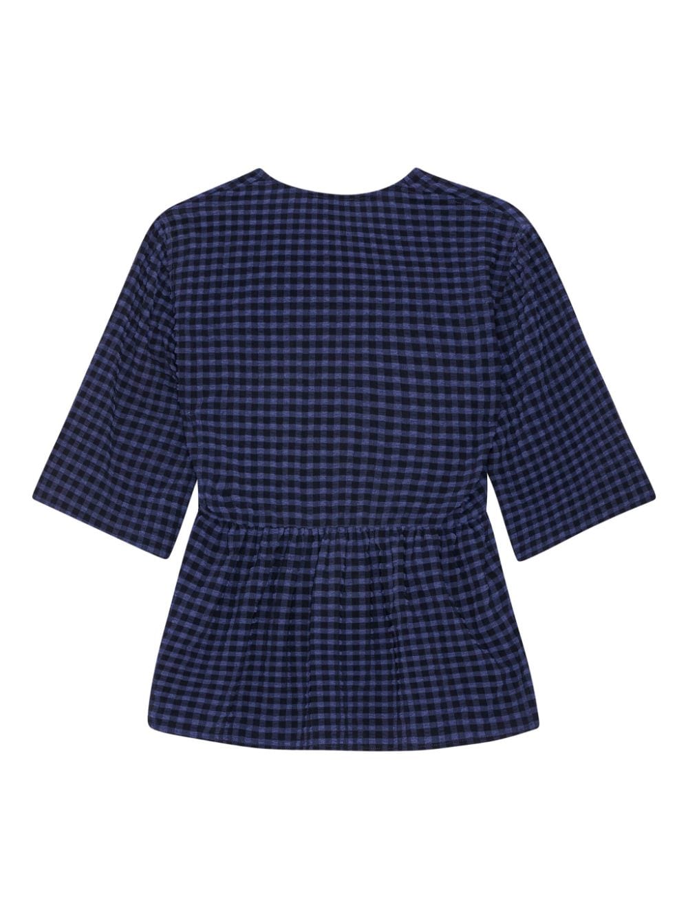seersucker-texture peplum blouse F8596 081 GANNI 
