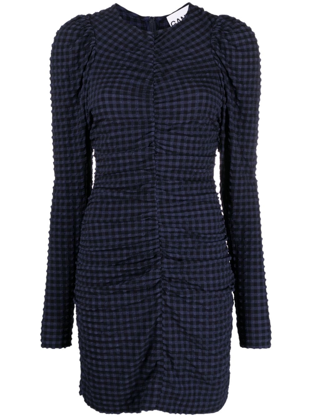 gingham seersucker minidress F8599 081 GANNI 