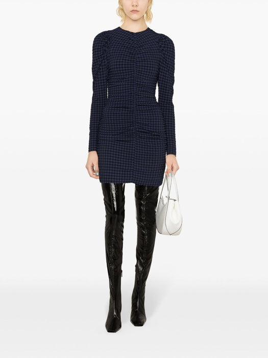 gingham seersucker minidress F8599 081 GANNI 