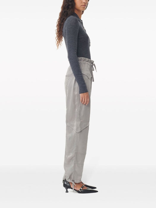 high-waist tapered-leg trousers F8609 523 GANNI 