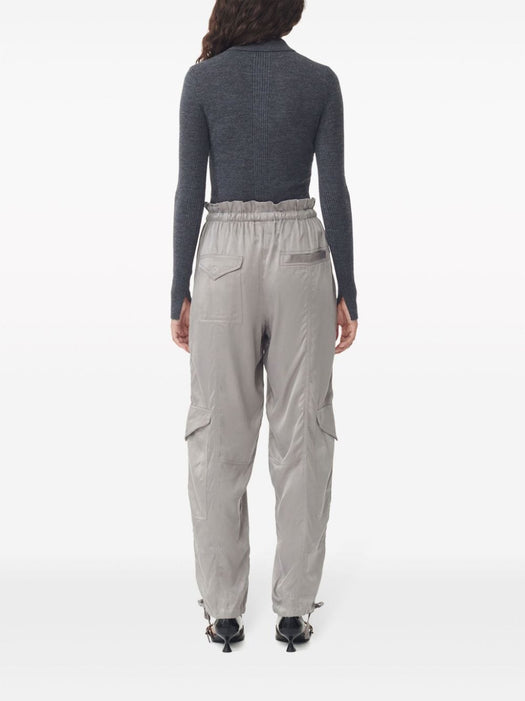 high-waist tapered-leg trousers F8609 523 GANNI 