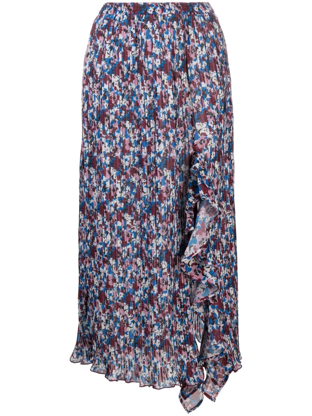 floral-print pleated midi skirt F8836 999 GANNI 