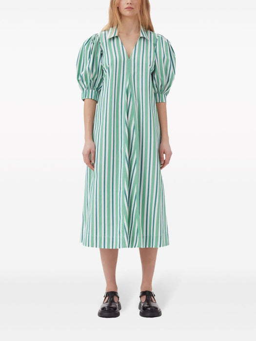 striped organic cotton shirtdress F9018 879 GANNI 