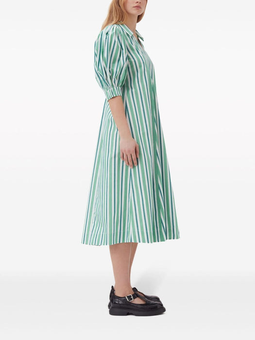 striped organic cotton shirtdress F9018 879 GANNI 