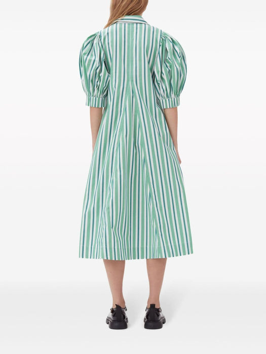 striped organic cotton shirtdress F9018 879 GANNI 