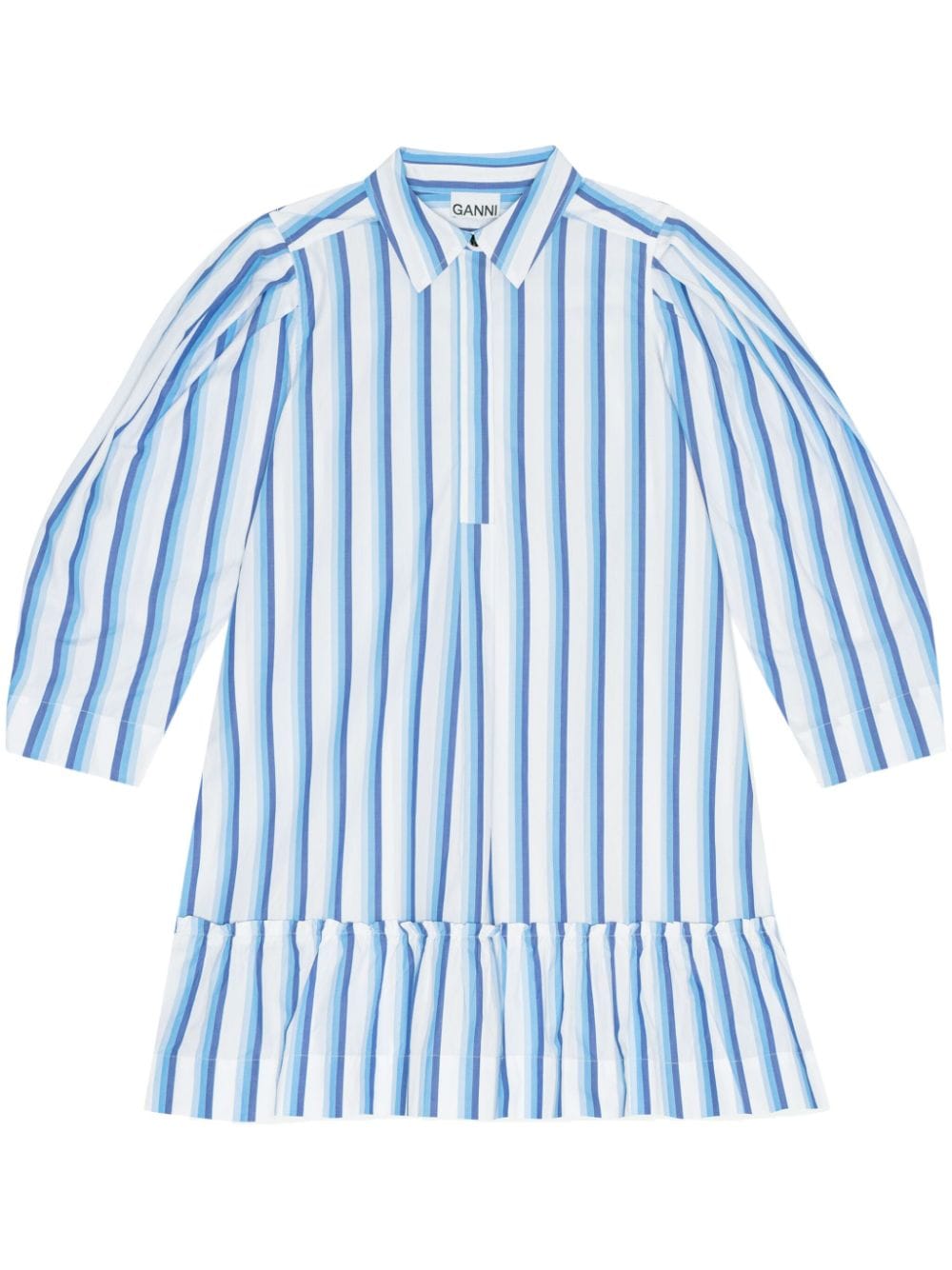 striped organic cotton shirtdress F9021 695 GANNI 