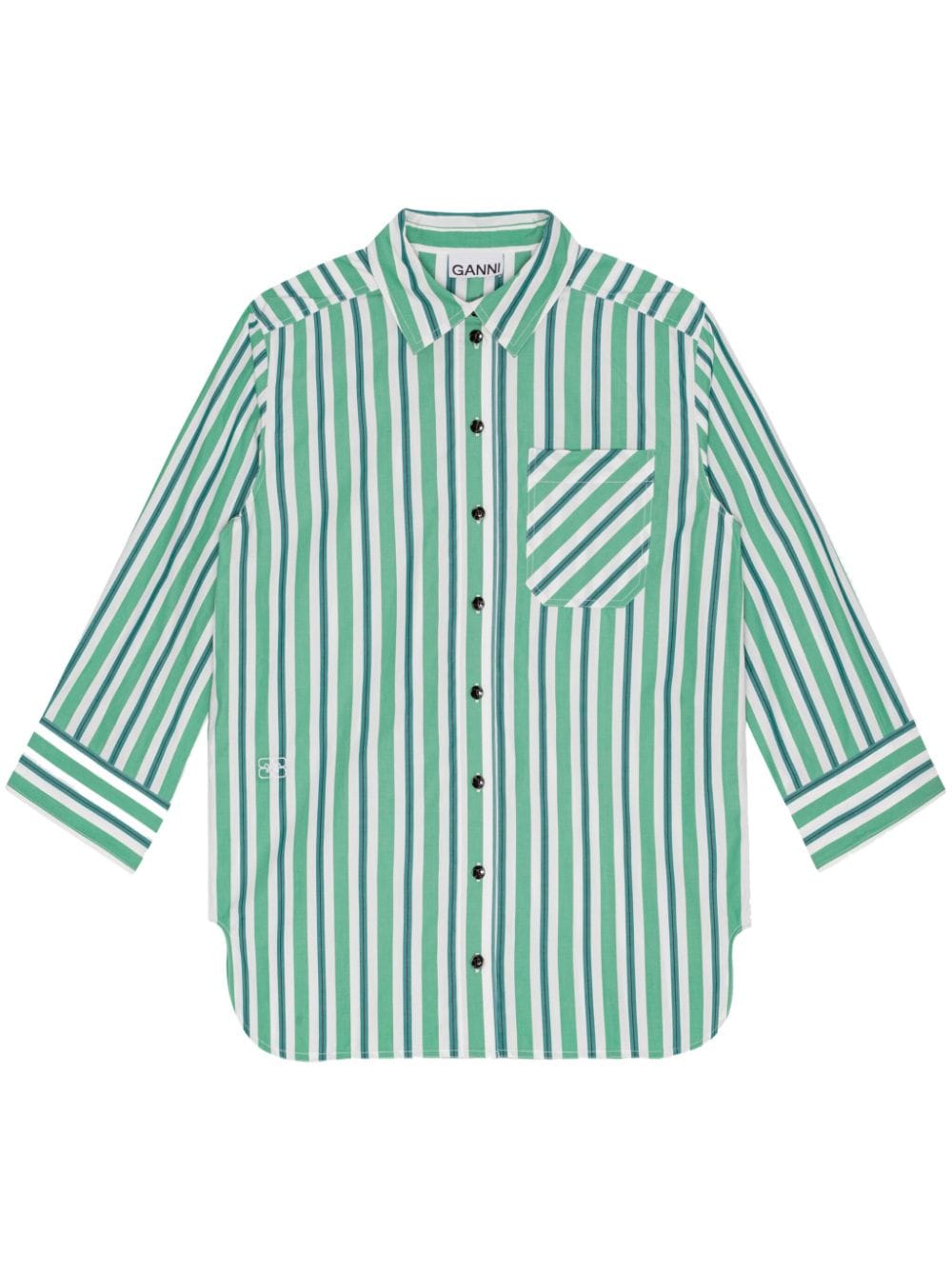 organic-cotton striped shirt F9022 879 GANNI 