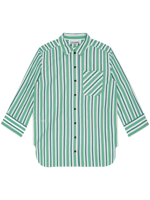 organic-cotton striped shirt F9022 879 GANNI 