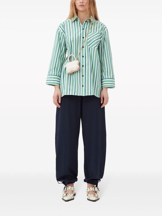 organic-cotton striped shirt F9022 879 GANNI 