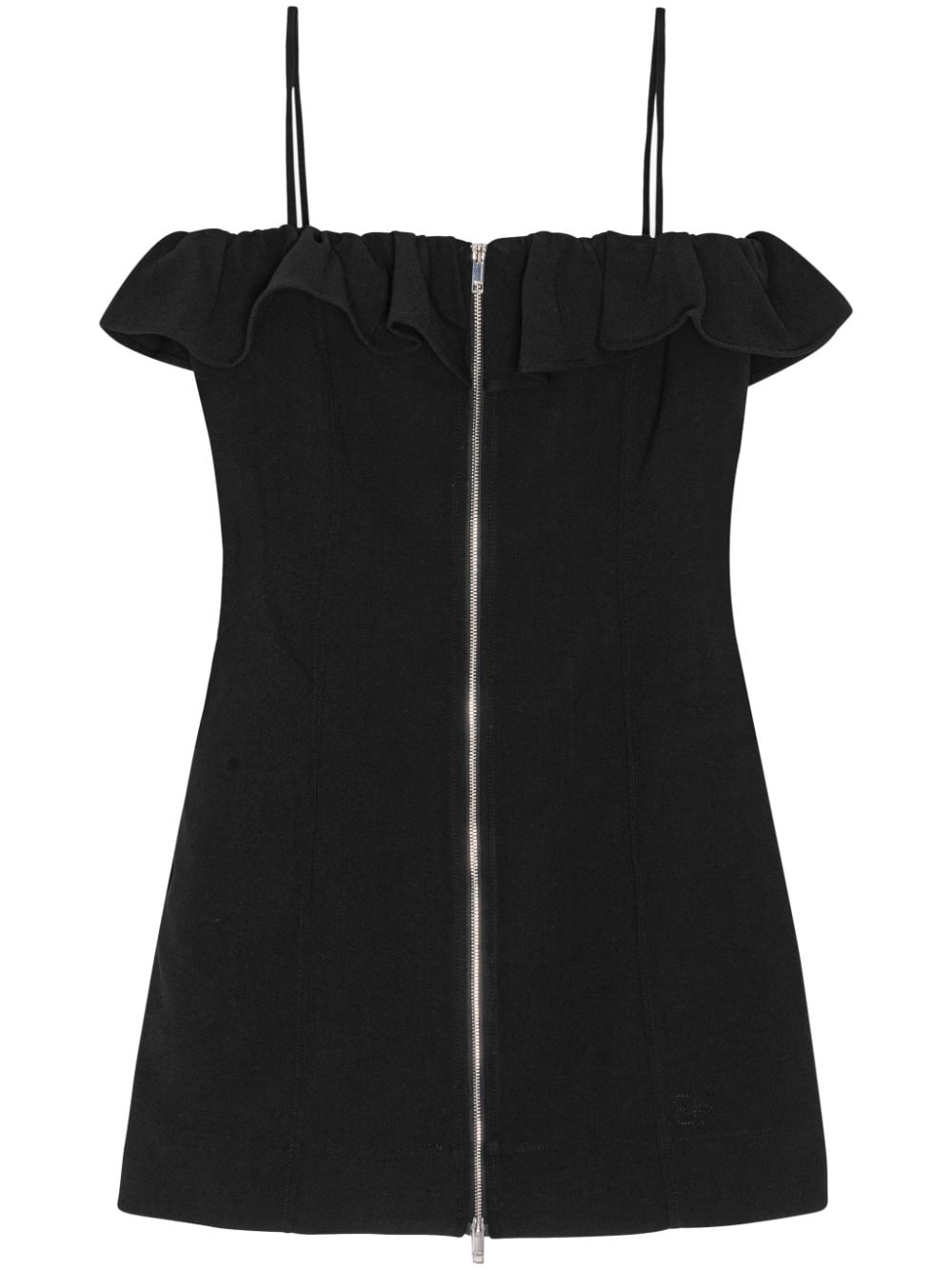 ruffle-trim minidress F9051 099 GANNI 