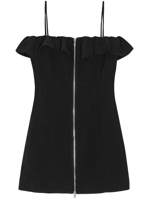 ruffle-trim minidress F9051 099 GANNI 