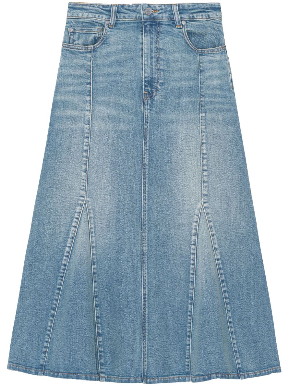 logo-appliqué denim skirt J1375 091 GANNI 