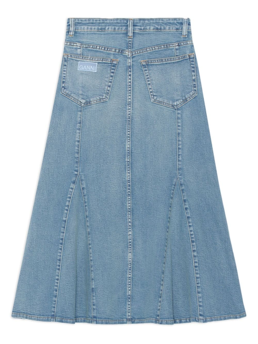 logo-appliqué denim skirt J1375 091 GANNI 