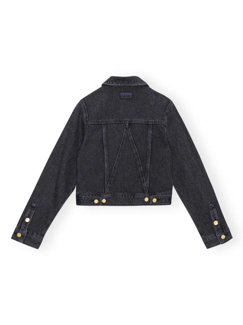logo-appliqué denim jacket J1408 006 GANNI 