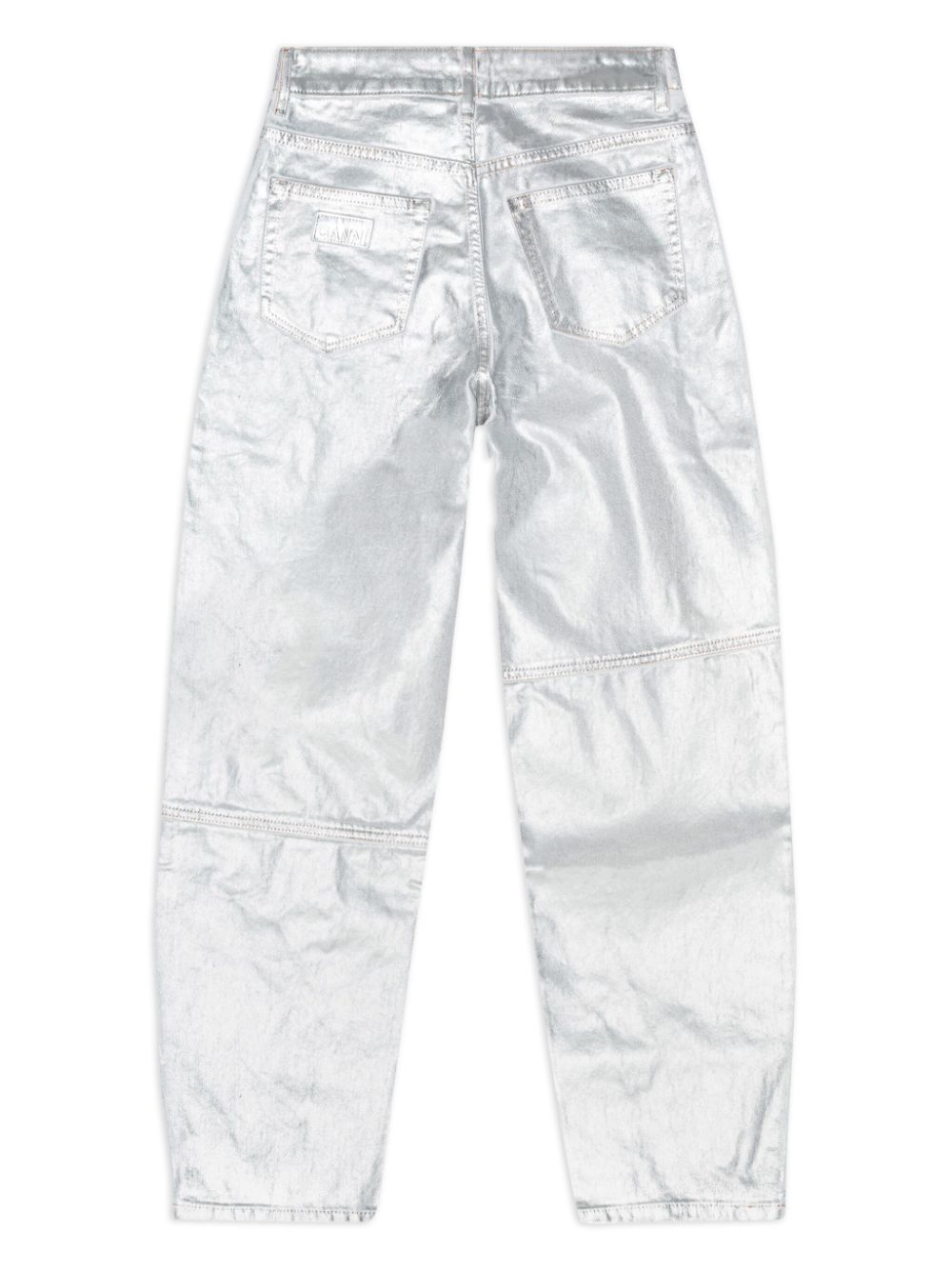 metallic-finish organic-cotton tapared jeans J1411 151 GANNI 