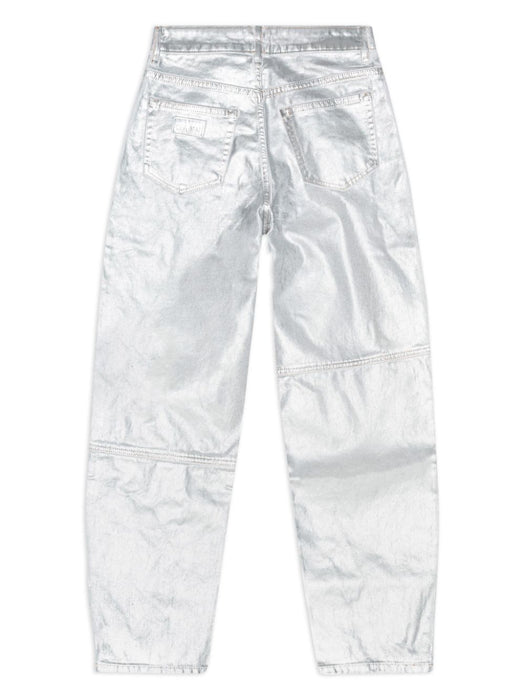 metallic-finish organic-cotton tapared jeans J1411 151 GANNI 