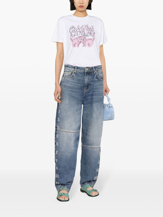 Stary high-rise tapered-leg jeans J1422 091 GANNI 