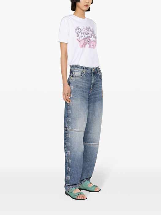 Stary high-rise tapered-leg jeans J1422 091 GANNI 